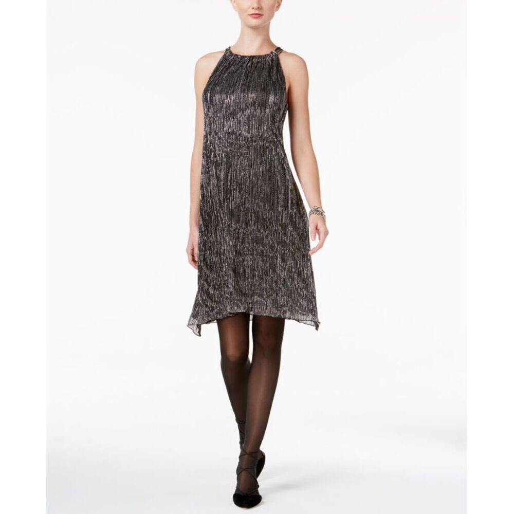 Alfani Petite Metallic Halter Dress